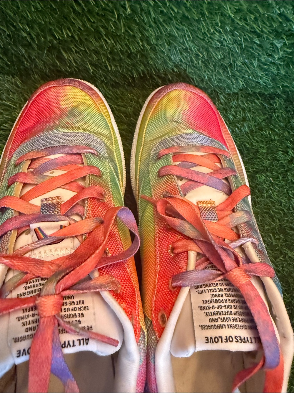 Reebok unisex Tie-Dye club C 85 Pride Low Top Sneakers - Multicolor size 11 - Picture 6 of 10